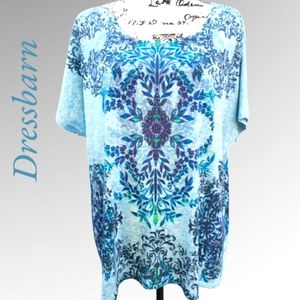 Dressbarn Jeweled 💙 Blue Top